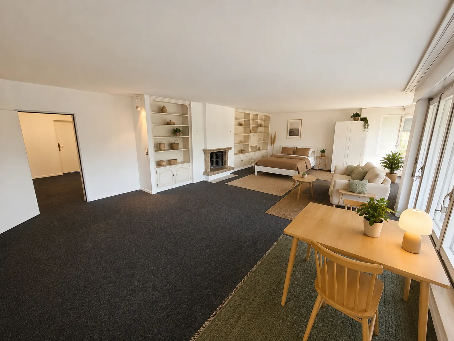 Grosszügiges 61 m² Studio-Zimmer mit Kamin und privatem Balkon in Zollikon